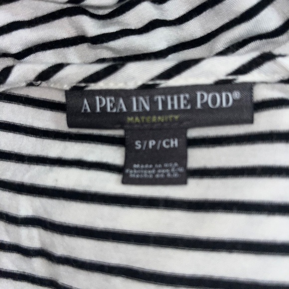 A PEA IN THE POD MATERNITY STRETCH STRIPED COLD SHOULDER COMFY DRESS SMALL - Picture 4 of 4
